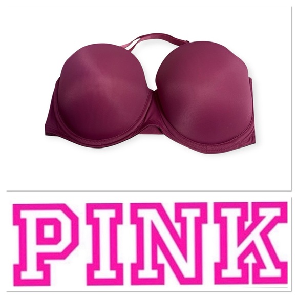 Pink Victoria’s Secret wear everywhere push up mauve pink bra 34DD - Picture 1 of 11